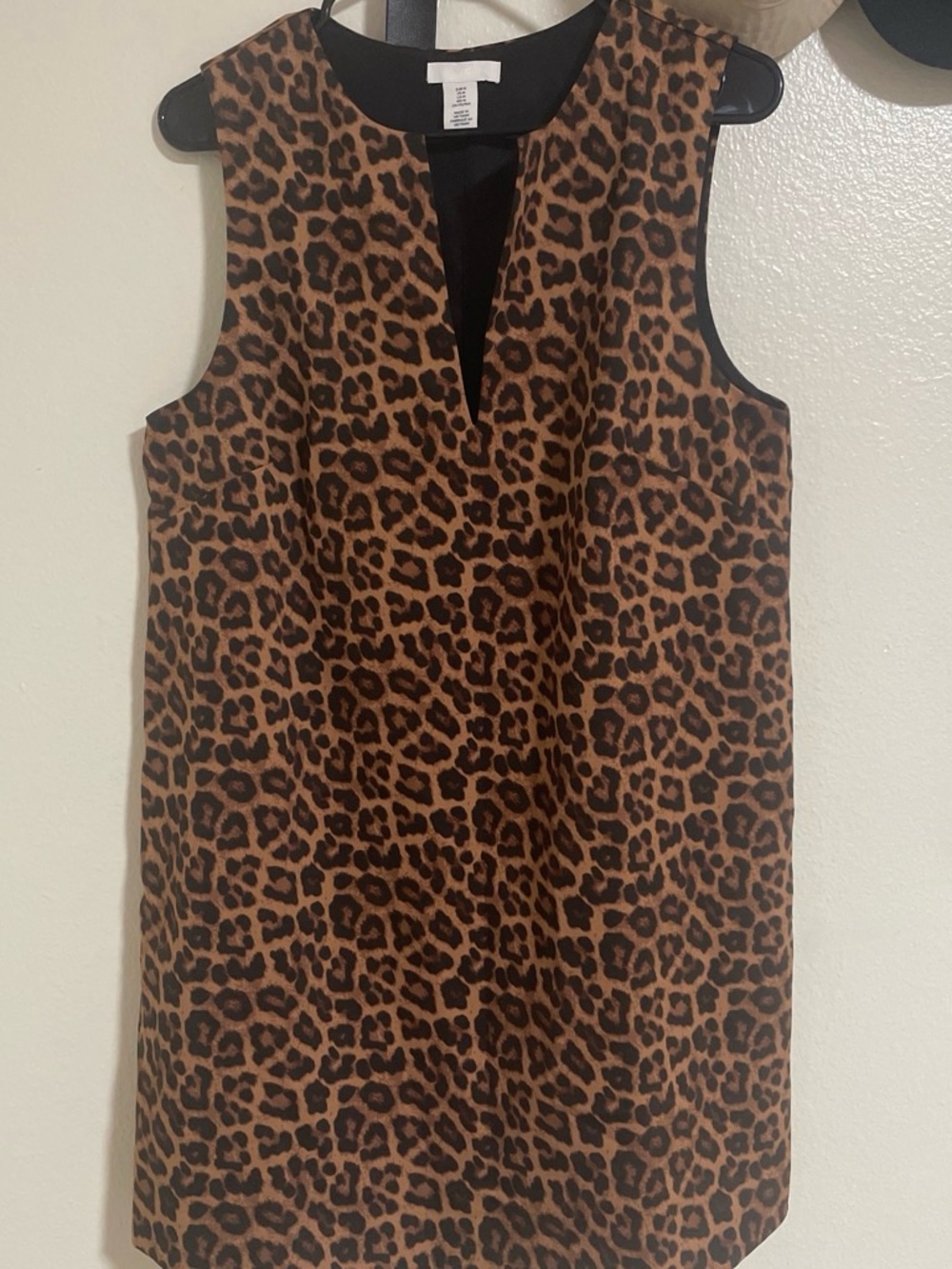 H&M women cheetah print shift dress